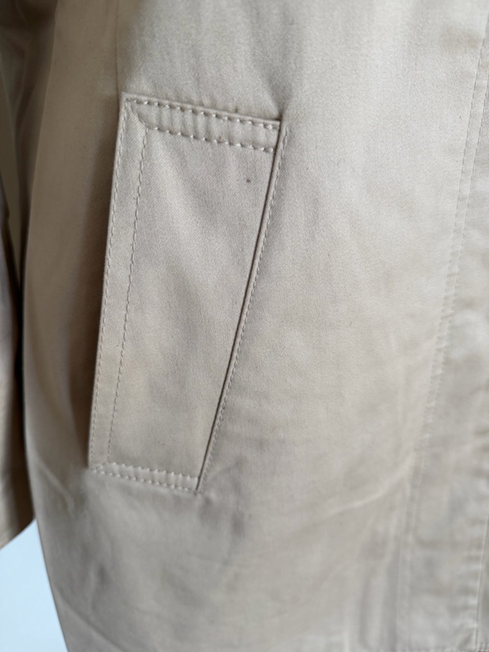 Coach Beige Single-Breasted Trench Coat - Picture 5 of 12